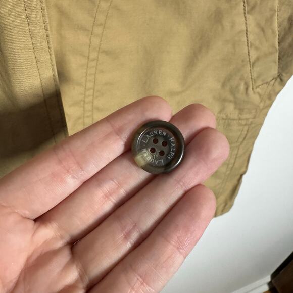 Ralph Lauren Vest Women L Tan Brown Reversible Safari Utility Sport Nylon Unisex - Picture 3 of 10